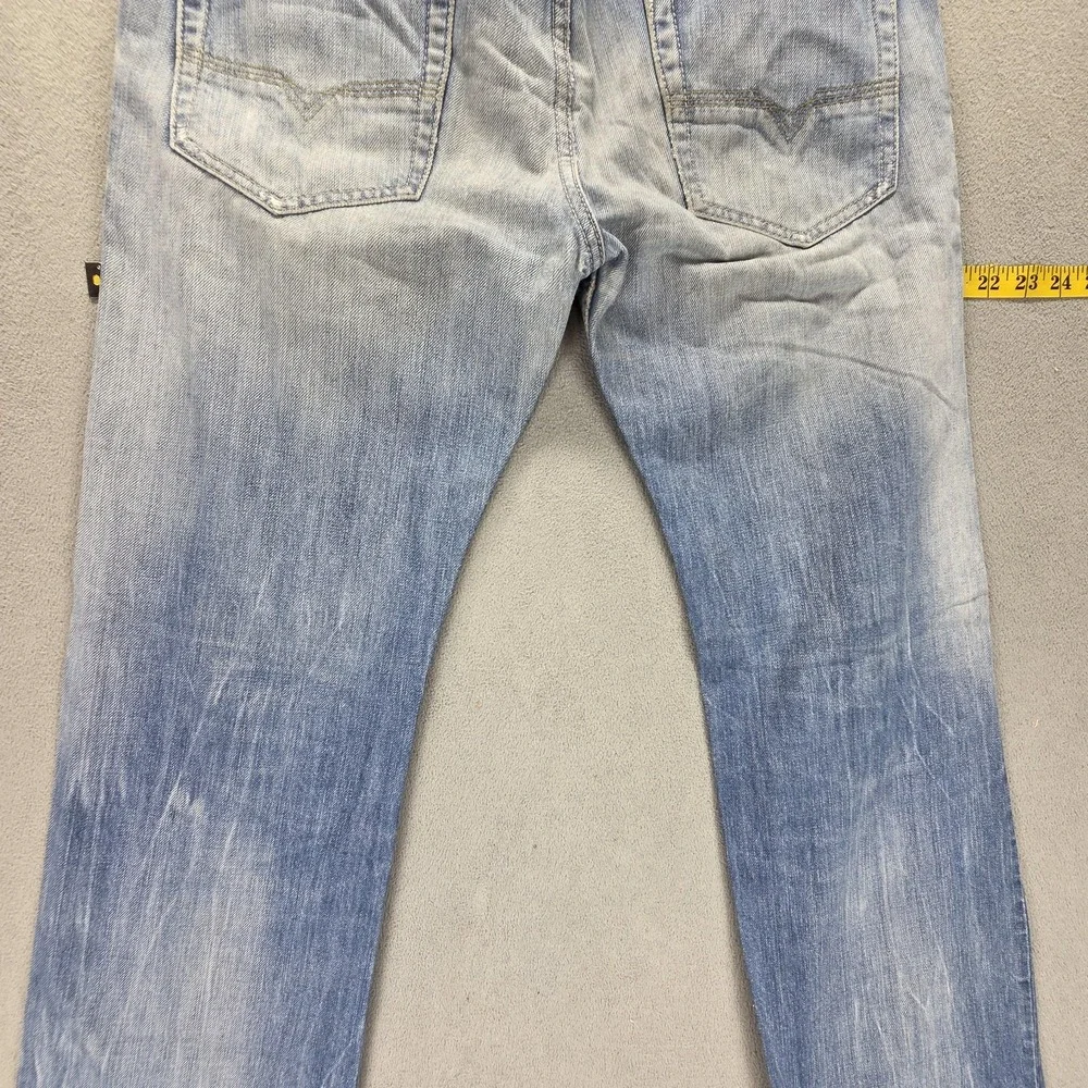Diesel Jeans Mens 29x32 Blue Safado Regular Slim Straight Altered Hem 0810N